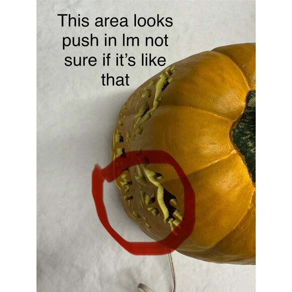 Vintage Halloween Caved Foam Pumpkin 1998 With Light/ The Lacys - Picture 12 of 16